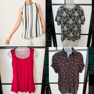 BUNDLE 4 Tops Flawed Gems Express H&M Banana Republic Massimo Dutti